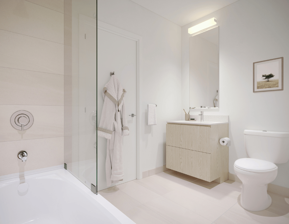 Bathroom of a One Bedroom Suite at 610 Martin Grove slider-img